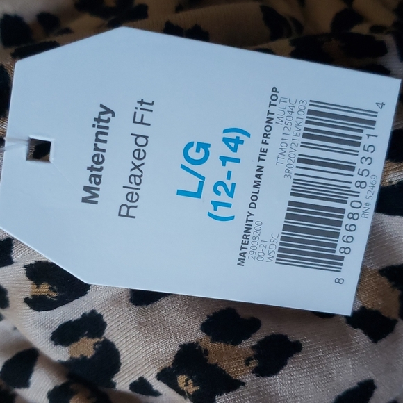 Time and tru maternity sleeve tie front top shirt - Picture 6 of 6